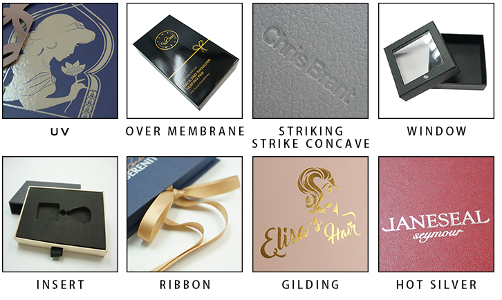 Custom Rose Gold Cardboard Flat Folding Hair Extension Paper Packaging Gift Box With Ribbon manufacture