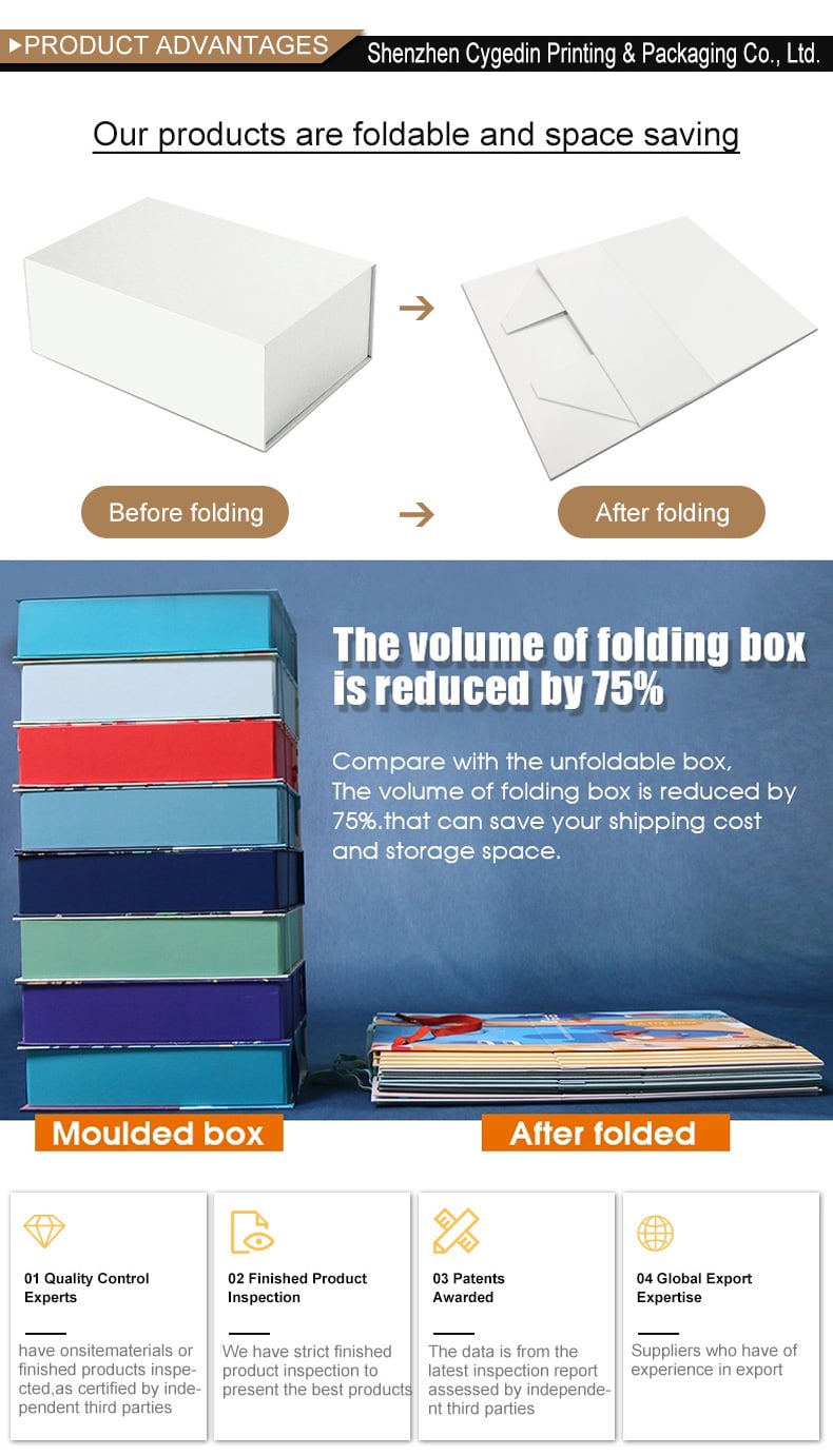 New Design and Hot Sale Box for Hair Extension Gift Cardboard Book Shaped Box Packaging with Satin Silk Insert factory