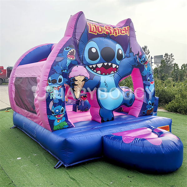 Experience the thrill of bouncing on a jumping castle.
