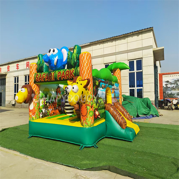 Bouncing in an inflatable bounce house is a fun way to get kids moving and active.