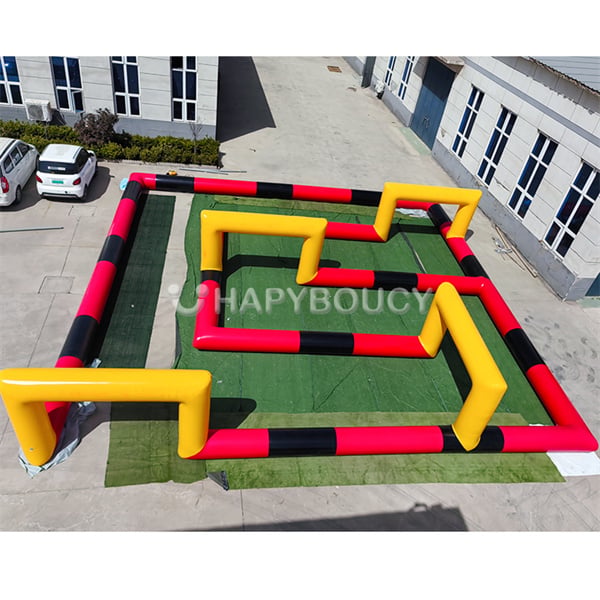 Add excitement to your next party with an inflatable race track