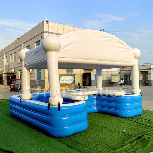Create the ultimate summer hangout spot with an inflatable pool bar