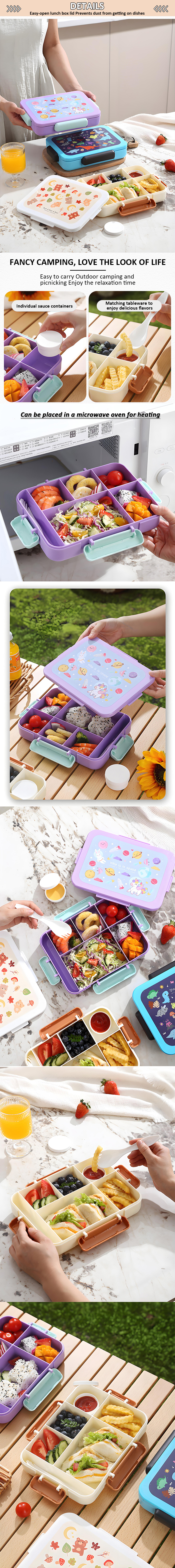 Hot Sale Rectangular PP Lunch Bento Box Plastic Bento Container for Serving Fruit and Food manufacture