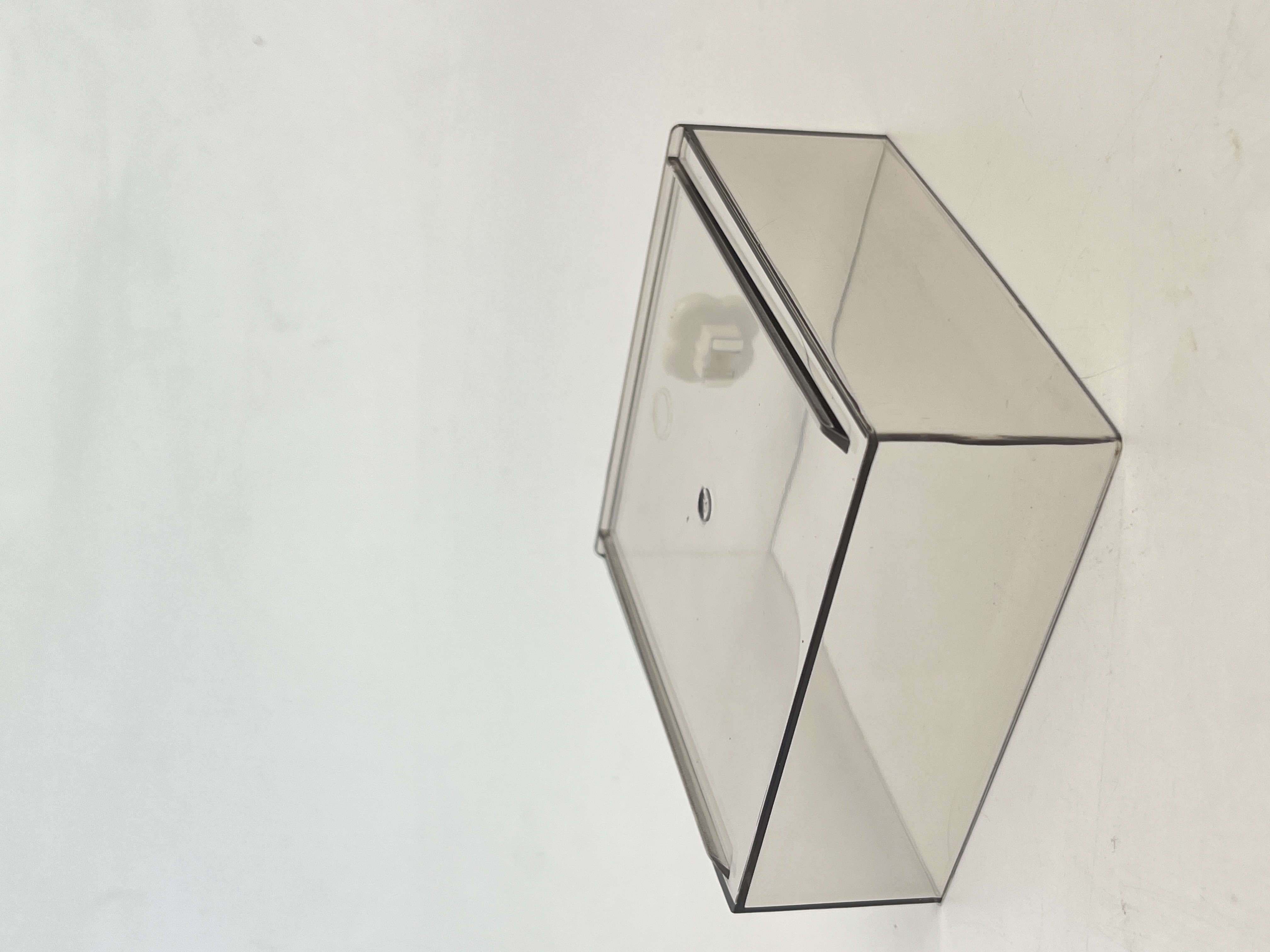 New Stock High Quality Simple Design Cleaning Desktop Convenient Diamond Patterned Pen Holder Transparent Storage Box supplier