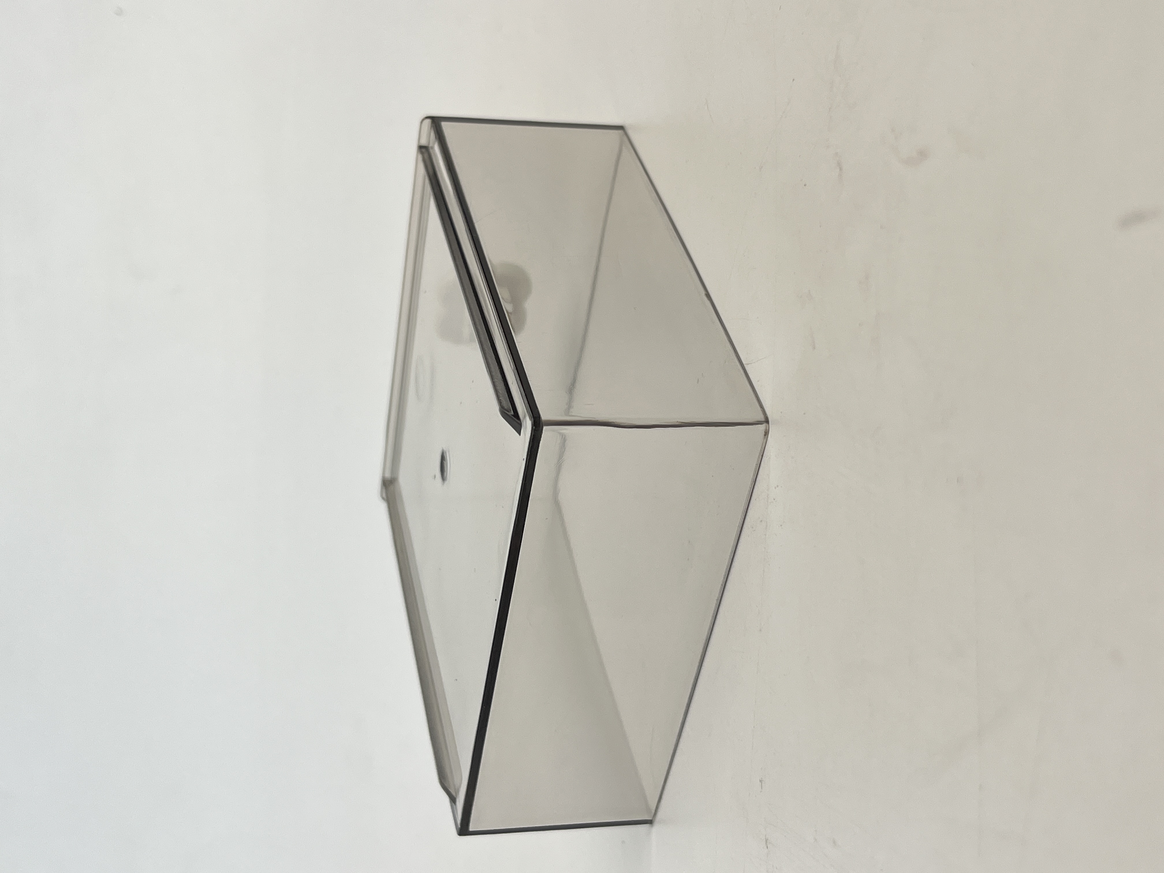 New Stock High Quality Simple Design Cleaning Desktop Convenient Diamond Patterned Pen Holder Transparent Storage Box manufacture