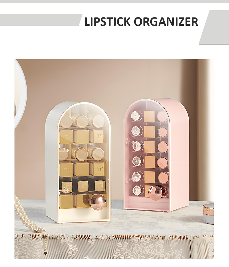 Dustproof Lipstick Organizer Lip Balm Holder Shelf Rack 18 Slots Lipstick Storage Box Lipsticks Display Stand factory