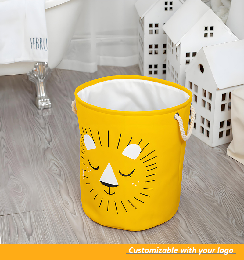 Children's Cartoon Animal Pattern Folding Cloth Storage Bags Fabric Toy Organizer and Storage Bucket Use for Clothes manufacture