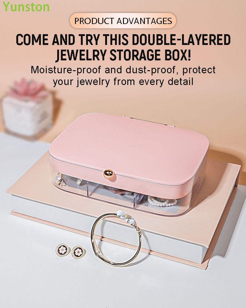 Manufacturer's Beautiful PP Plastic Dust-Proof Trinket Box Rectangle Shape Youth Matching Jewelry Storage Solution factory
