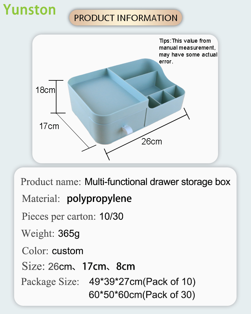 Multifunctional Plastic Desktop Storage Box for Makeup Jewelry Office Tools Convenient Sundries Organization for Bedroom Office manufacture