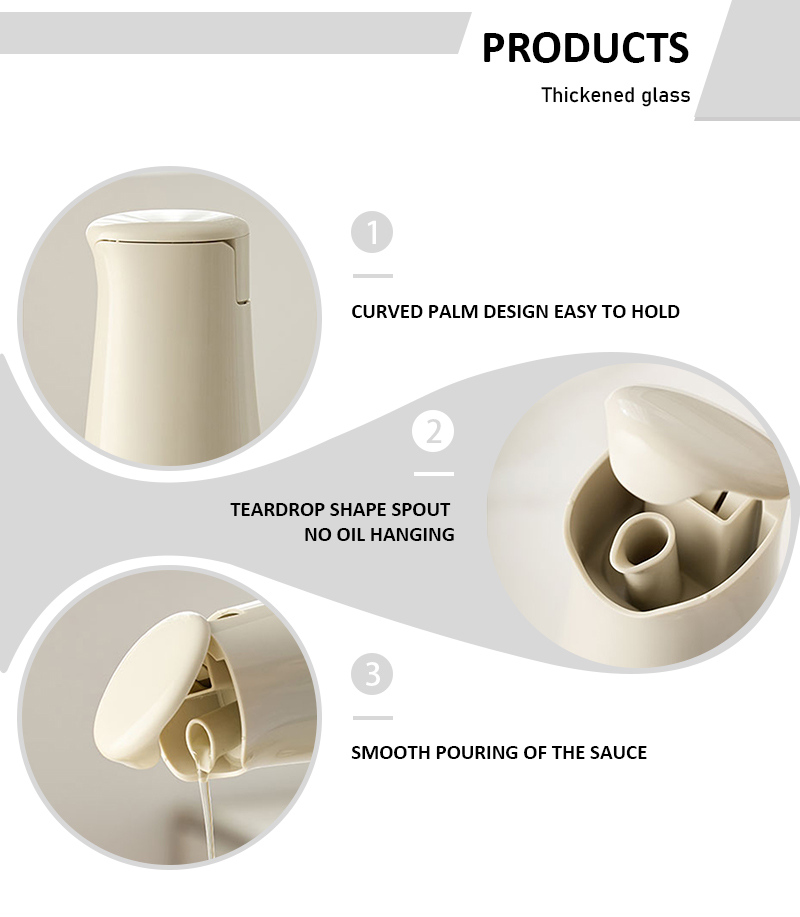 Hot Home Use Automatic Opening and Closing Gravity Glass Oil Pot with Lid Condiment Bottle Vinegar Bottle Oil Bottle manufacture