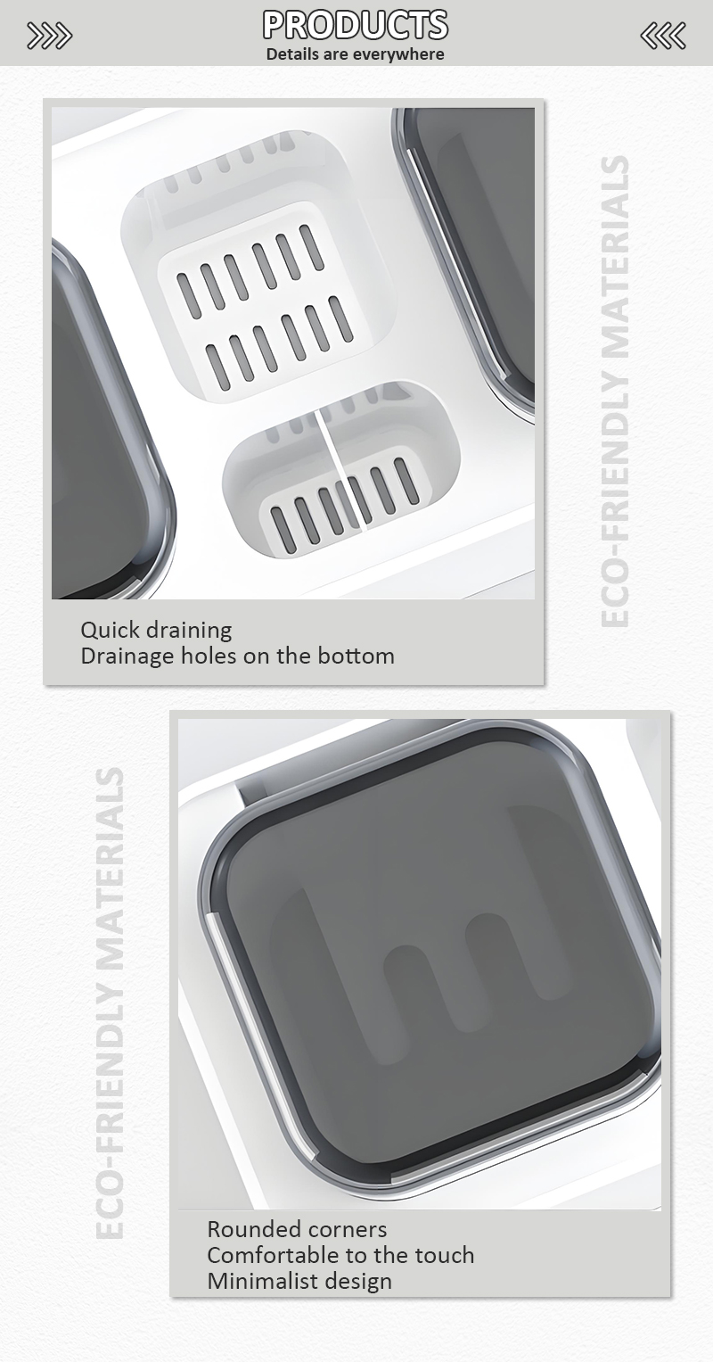 Household Wall-Mounted Toothbrush Holder with Two Cup No Punching Required High Quality Bathroom Toothbrush Holder factory