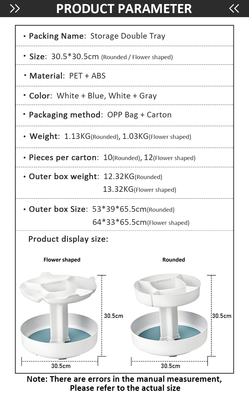 Hot Sale 360 Degree Rotating White Removable Double Layer Hotpot Tray Eco-Friendly Storage Boxes & Bins manufacture