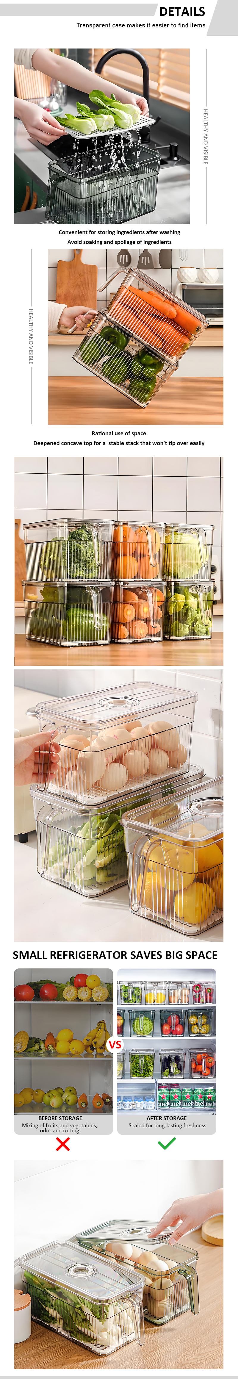 Wholesale High Quality Airtight Kitchen Food Storage Jars Clear PET Plastic Food Box Container factory