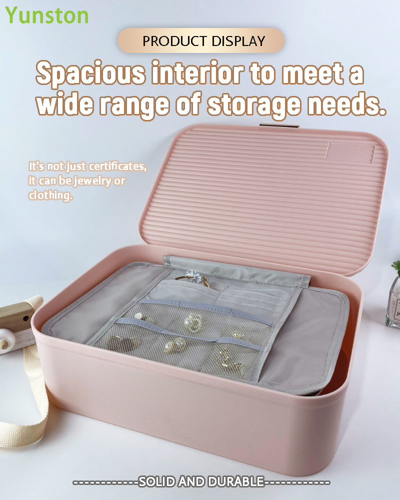 Multi-functional Certificate Packing Box Portable Travel Document Organiser Plastic Document Certificate Organising Box details