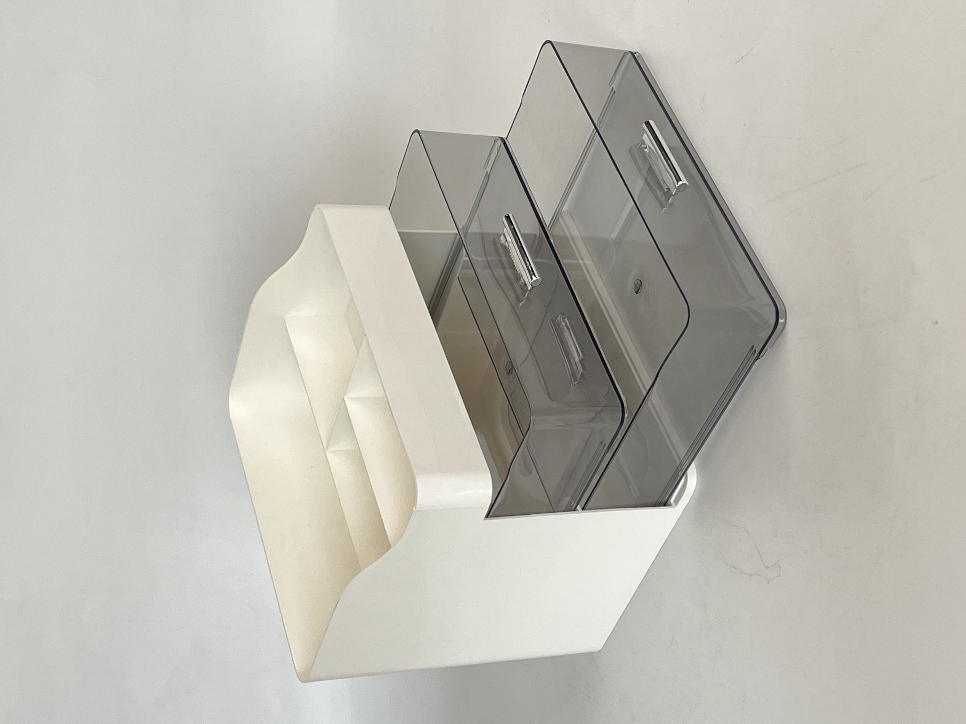 Hotsale Modern Design Customization Plastic Box Living Room Bedroom White Double-layer Drawer Desktop Storage Box supplier