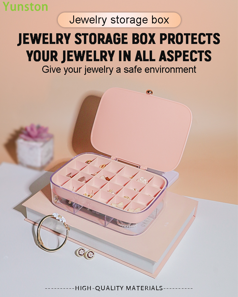 Manufacturer's Beautiful PP Plastic Dust-Proof Trinket Box Rectangle Shape Youth Matching Jewelry Storage Solution details