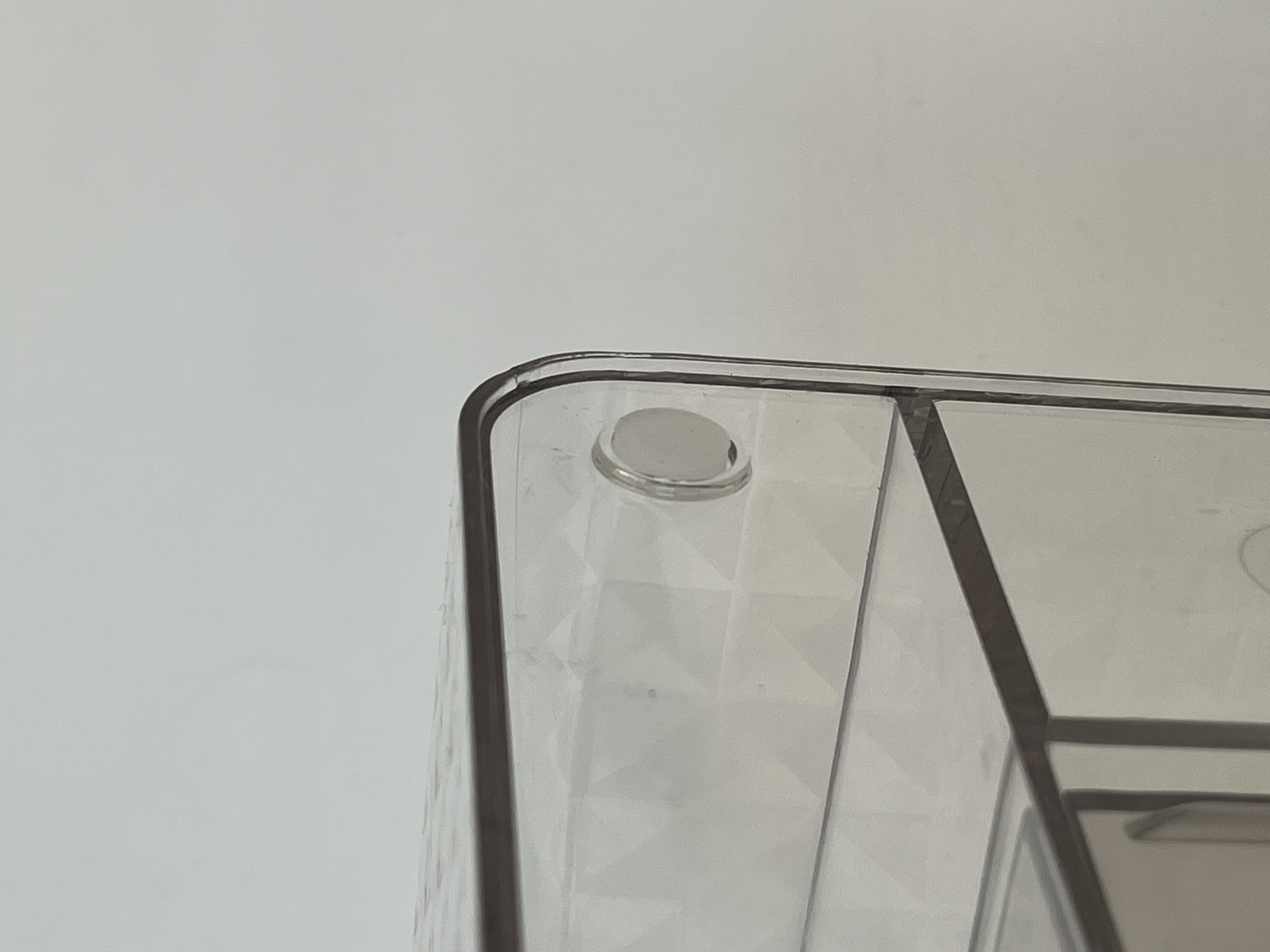 New Stock High Quality Simple Design Cleaning Desktop Convenient Diamond Patterned Pen Holder Transparent Storage Box manufacture