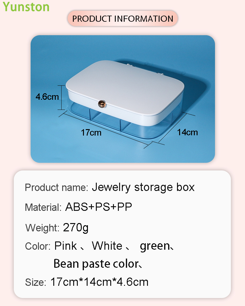 Manufacturer's Beautiful PP Plastic Dust-Proof Trinket Box Rectangle Shape Youth Matching Jewelry Storage Solution factory