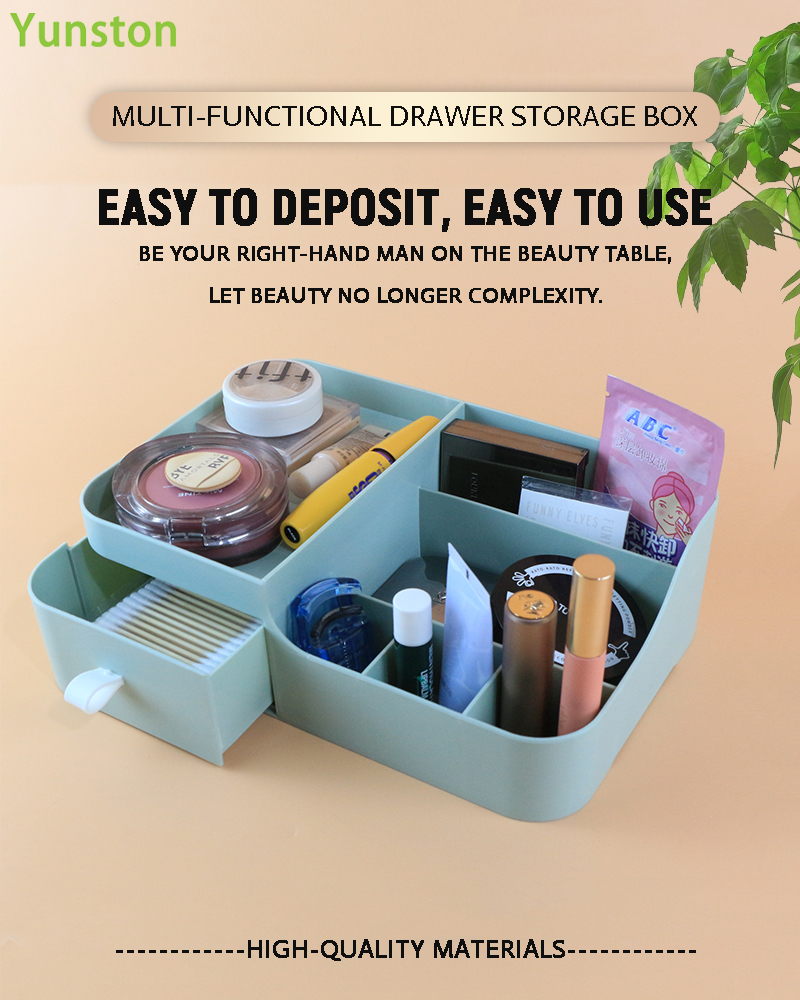 Multifunctional Plastic Desktop Storage Box for Makeup Jewelry Office Tools Convenient Sundries Organization for Bedroom Office details
