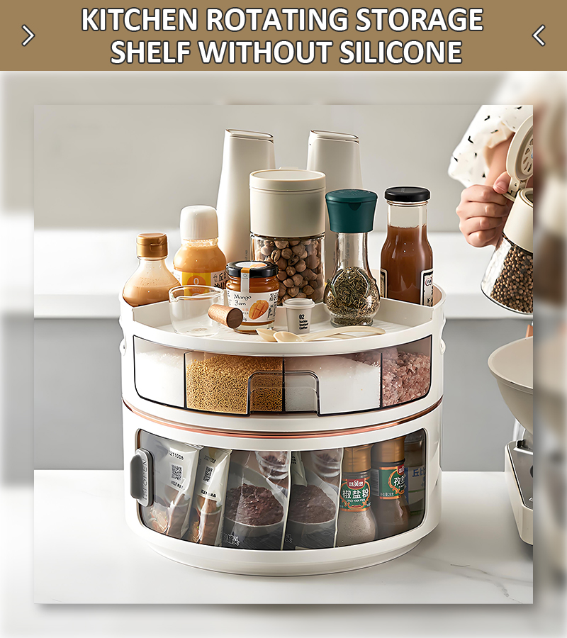 Transparent Plastic Lazy Susan Turntable Rack Kitchen Spice Organiser Rotating Storage Box for Food Food Storage Container supplier