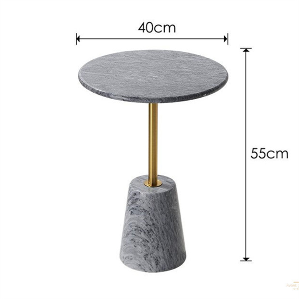 Elevate Your Space with Our Trendy Gray Marble Side Table