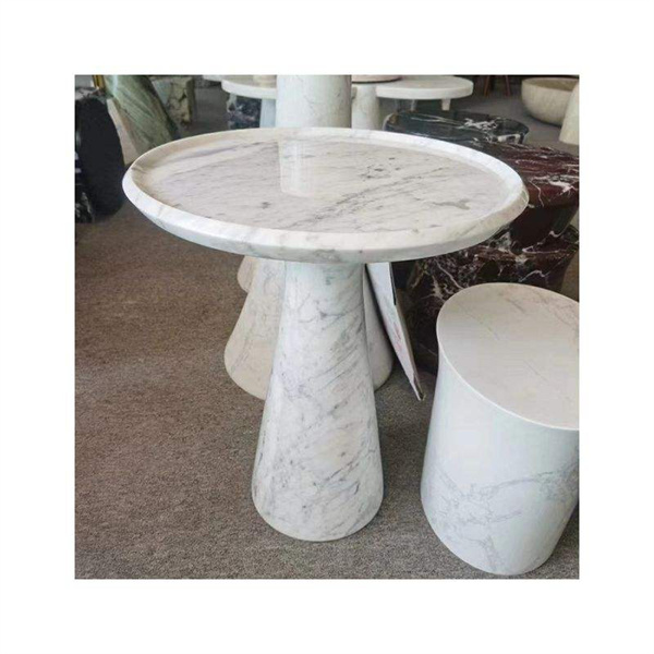 Unique and stylish white marble side table perfect for wholesale purchase