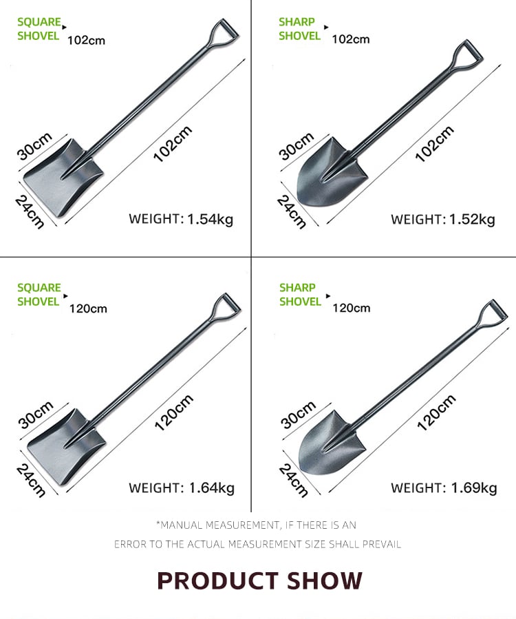 High Quality Farm Tools square Metal Shovel and Camping Shovel the Steel Shovel with Metal Handle factory