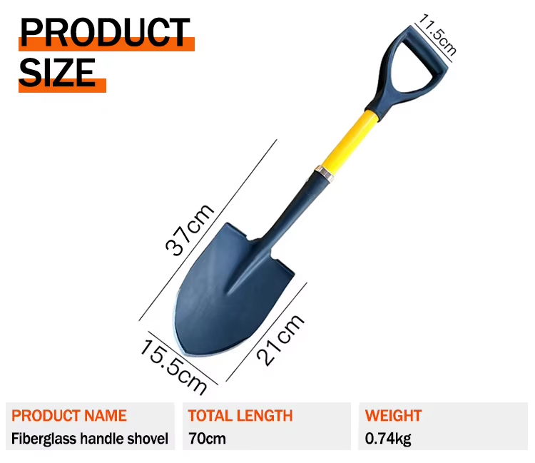 24Hours Sample Farming Tools Mini Steel Spade Small Shovel With Fiberglass Handle supplier