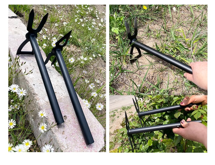 Multifunctional Customizable Farming Weeding Tool Small Garden Hoe with Steel Wood Handle manufacture