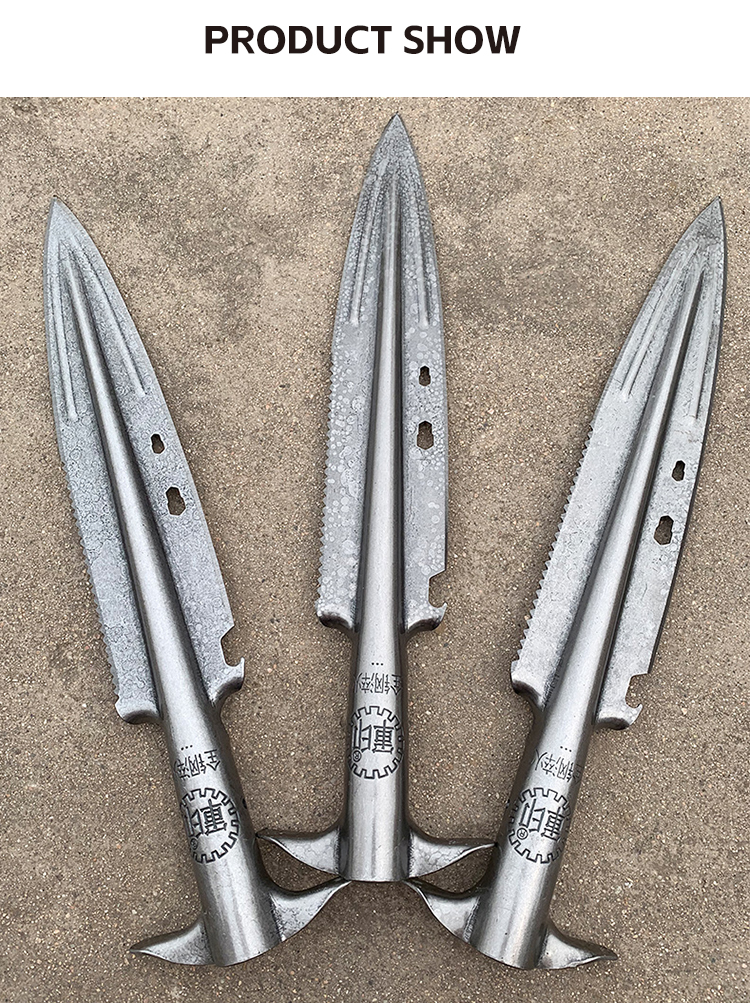 Factory Direct Custom Tools Steel Spear Metal sharp harpoon Camping Spear manufacture