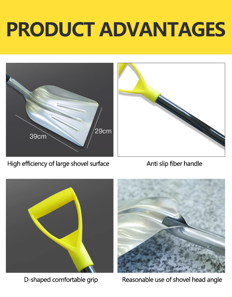 Wholesale Farm Tools Aluminum Spade Garden Snow Shovel for Winter manufacture