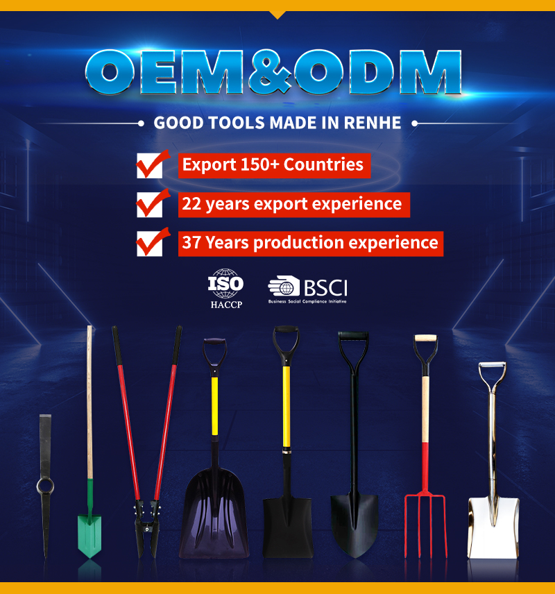 Carbon Steel Shovel Spade Farm Tools Steel Shovel Head Garden Digging Shovel with Wooden Handle details