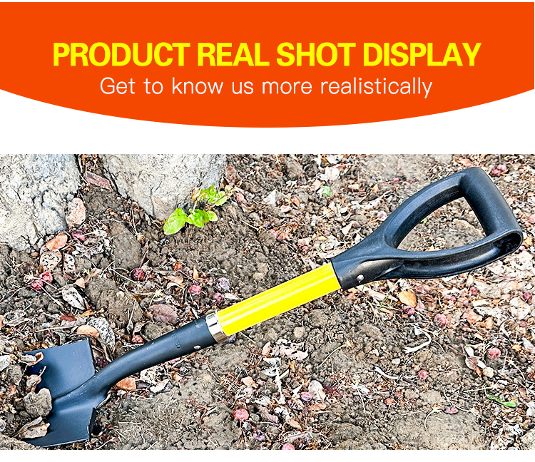 24Hours Sample Farming Tools Mini Steel Spade Small Shovel With Fiberglass Handle manufacture