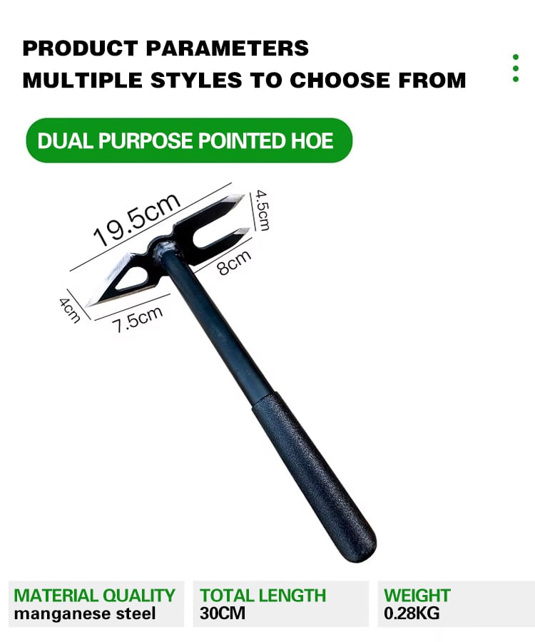 Multifunctional Customizable Farming Weeding Tool Small Garden Hoe with Steel Wood Handle manufacture