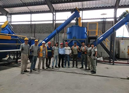 MT-1000 PET Recycling Washing Line di Ecuador