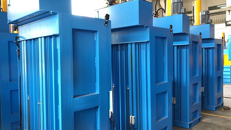 Vertical Hydraulic Cardboard Box Baling Press Waste Paper Baler Machine manufacture
