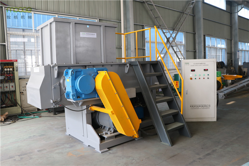 Single Shaft Shredder HDPE PE PP Lumps Plastic Pipe Shredding Machine factory