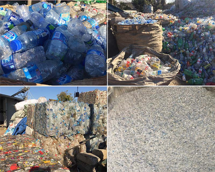 Waste Plastic PET Bottle Scrap Crushing Washing Drying Recycling Line details
