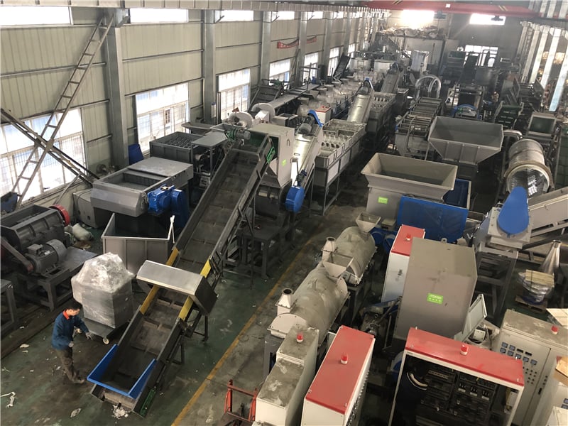 Fully Automatic PP PE Waste Plastic Film Washing Line and Crush Machine factory