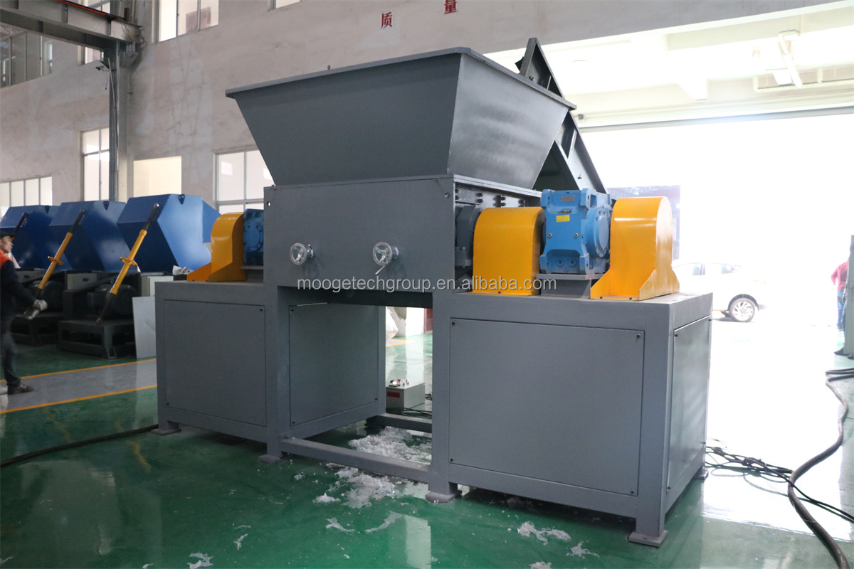 Double Single Shaft Shredding Machine PE PP LDPE HDPE Waste Film Plastic Bags Shredder supplier