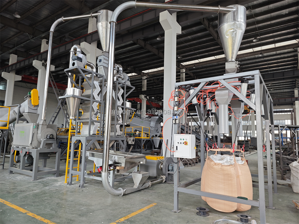 Waste Plastic PET Bottle Scrap Crushing Washing Drying Recycling Line factory