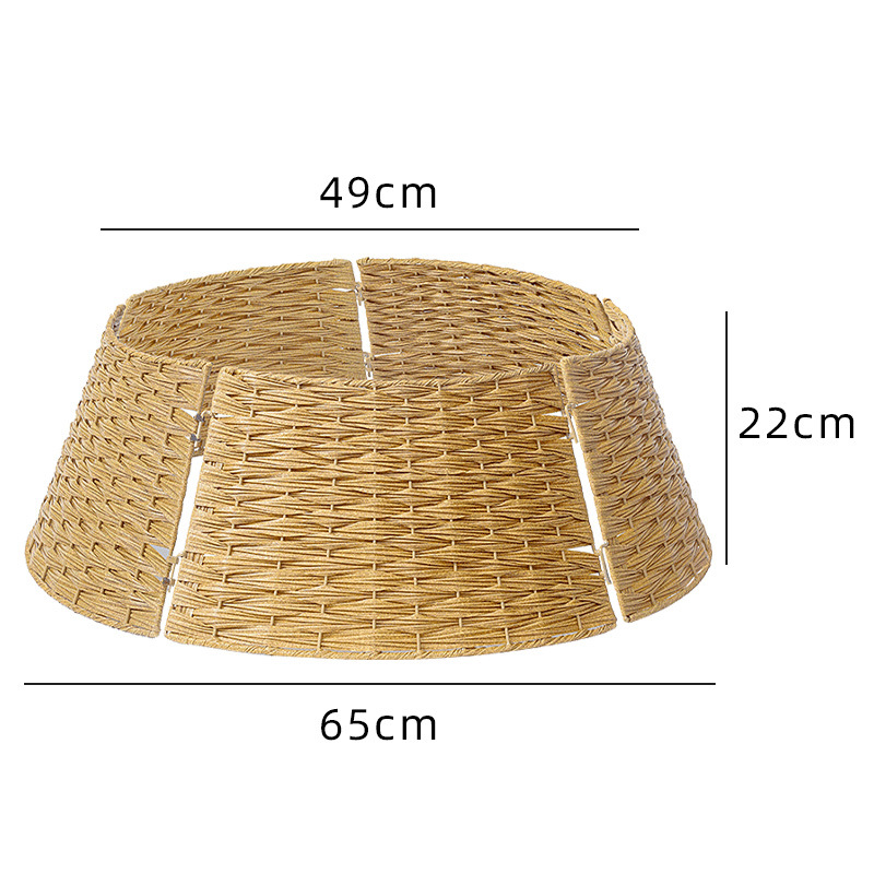 Woven Rattan Christmas Tree Decoration Elegant Fence Xmas Tree Skirt Christmas Decorations American Country Tree Fence manufacture