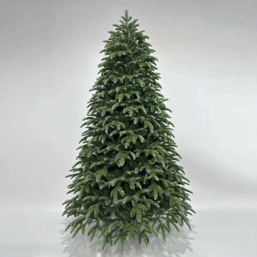 Yiwu Factory 210cm Custom-Size Artificial Christmas Tree Full PE Material with Standing Base for Holiday Use factory