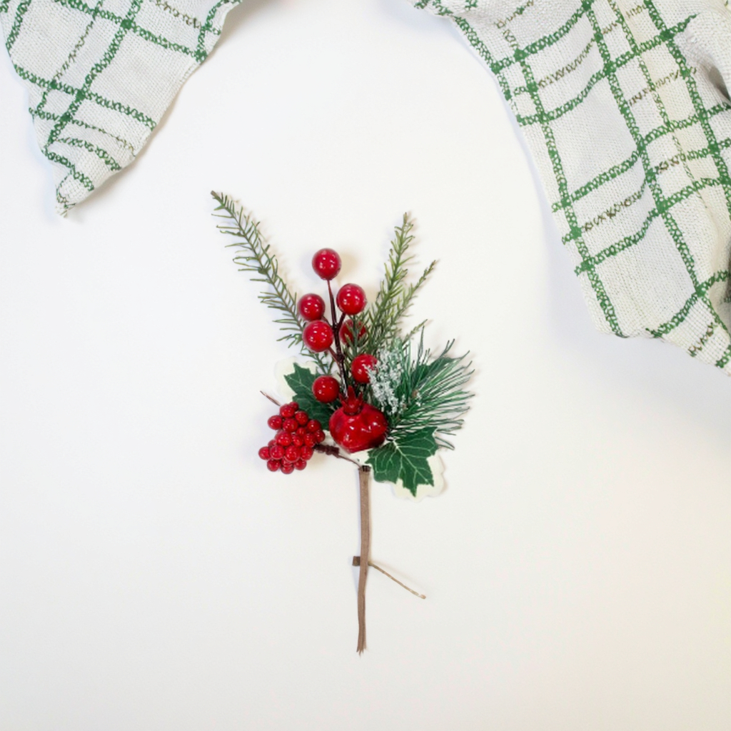 2025 New Arrival 24cm Christmas Tree Decor Picks with Berry Xmas Ornaments on Sale for Holiday Home Decorations manufacture