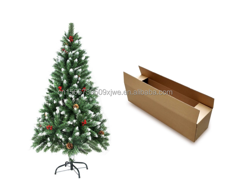 Natural LED PE PVC Artificial Christmas Tree with Hinged Structure Standing Base on Sale details