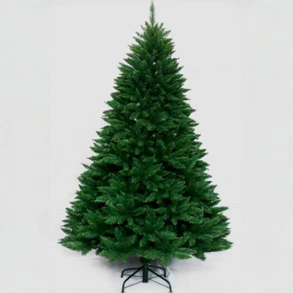 Luxury PVC Artificial Christmas Tree Green Tips Hinged Indoor Decoration Customizable Size Home Use Wholesale manufacture