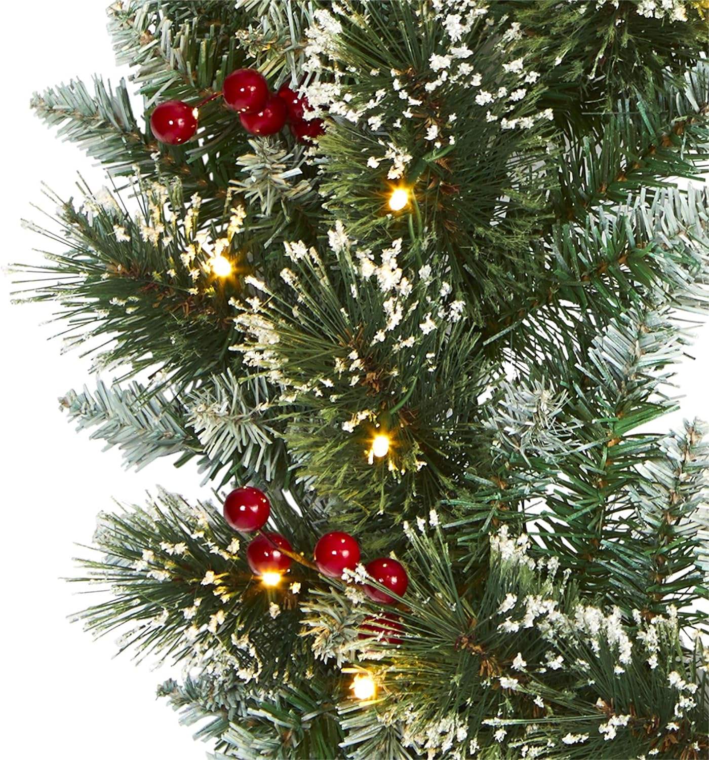product yiwu factory customizable 24 eco friendly pvc artificial christmas wreath garland pine needle material for home use-6