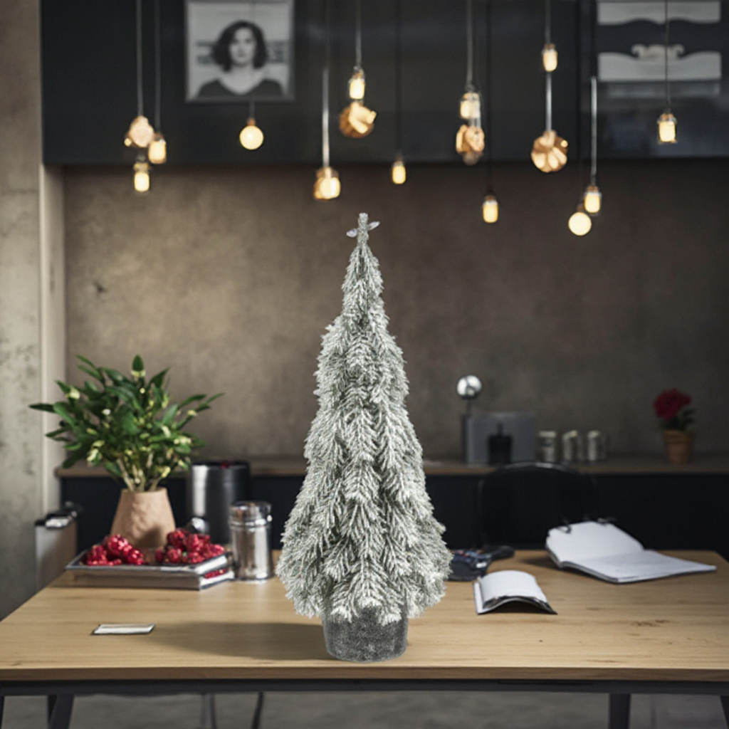 Luxury 18*18*52cm PE Christmas Tree for Home Wedding & Party Decorations Heavy Snow Flocked Factory Wholesale details