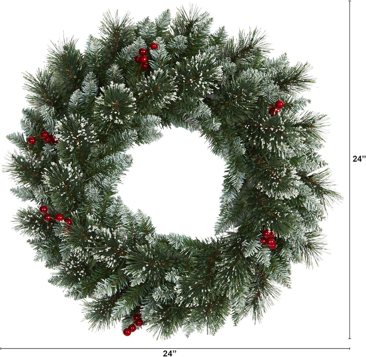 product yiwu factory customizable 24 eco friendly pvc artificial christmas wreath garland pine needle material for home use-5