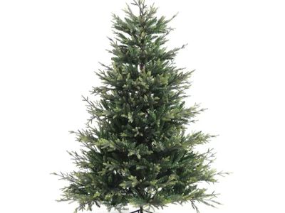 Wie vorgefertigte beleuchtete Weihnachtsbäume große Weihnachtsdekorationen vereinfachen